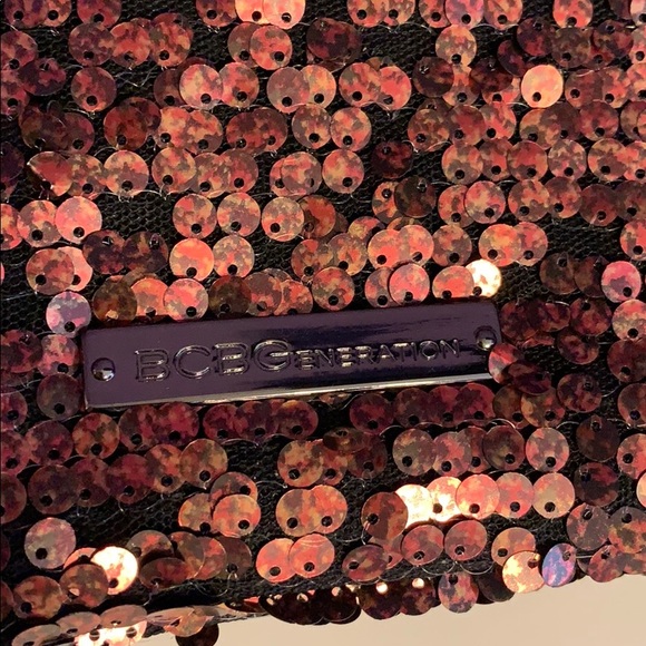 BCBG Large Sequin Fold-Over Clutch - Picture 2 of 8